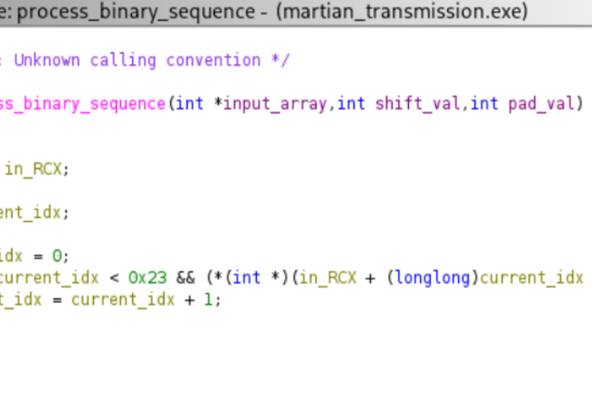 Ghidra main function calling process_binary_sequence
